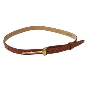 Carlisle Crocodile Thin Tan Belt Medium